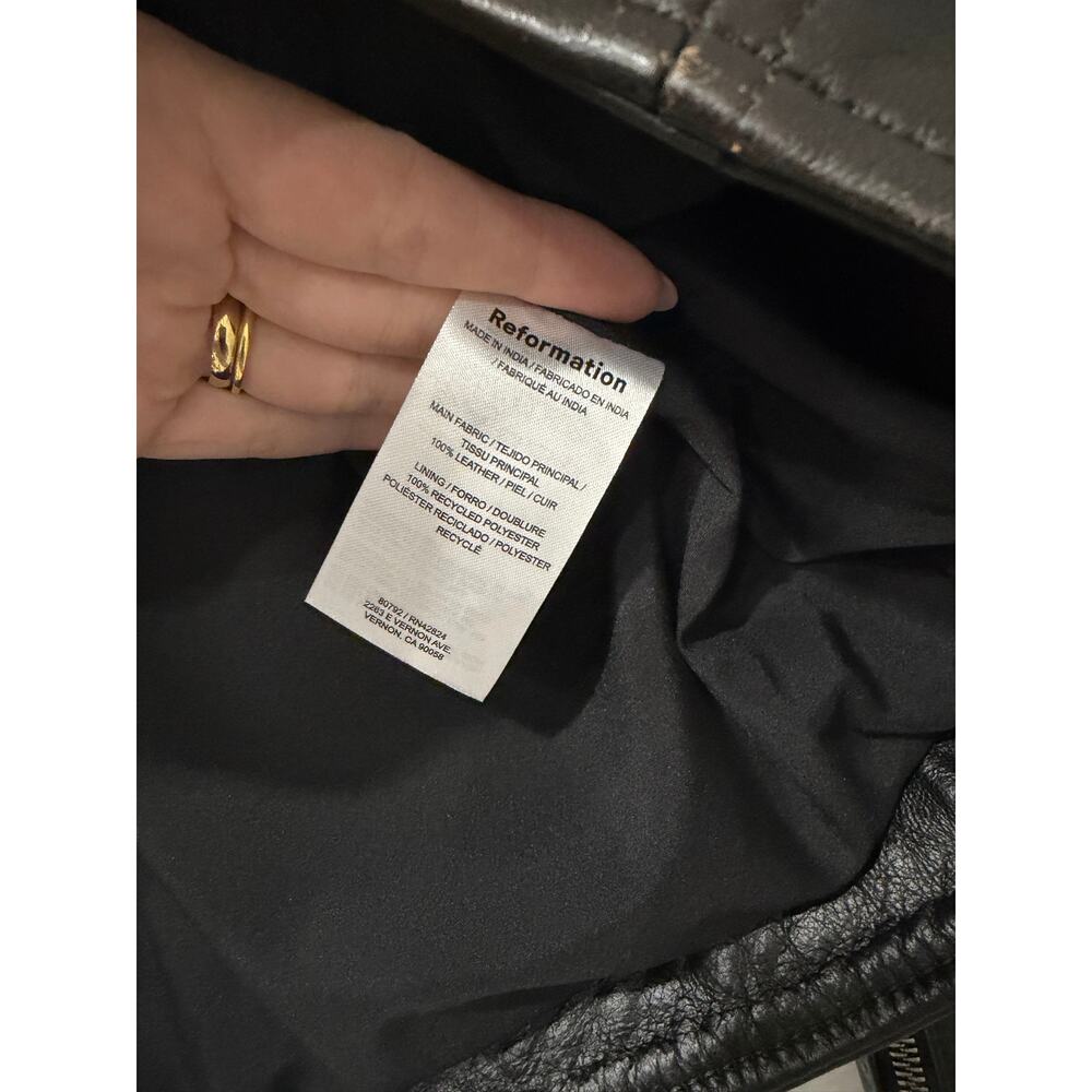 NEW Reformation Veda Bennett Leather Jacket - Picture 5 of 6